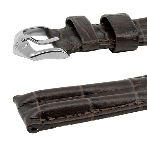 Hirsch PROFESSIONAL Embossed Leather DOUBLE RIDGE chronograph Watch