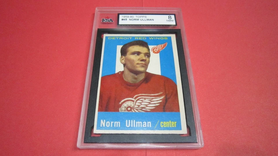 1959-60 Topps Norm Ullman #45 KSA 8 NM-MT Detroit Red Wings HOF *SHARP* ! - Image 4 of 4