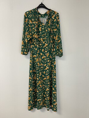 Reserved Dress Womens XS A Line Floral Green Maxi Viscose Shift N184 | eBay Reserved Dress Womens XS A Line Floral Green Maxi Viscose Shift N184 | eBay