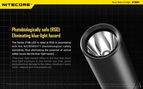 Linterna médica de bolsillo NiteCore MT06MD 180 lúmenes con medidor de pupila - Imagen 6 de 17