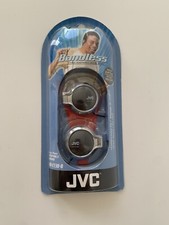 JVC HA-E130-B Bandless Ear Hook, Black,Stereo Headphones For Portable Audio NEW