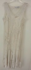 Ivory Tea Length Bling Dress  Bride  Wedding  Dressy Occasion 