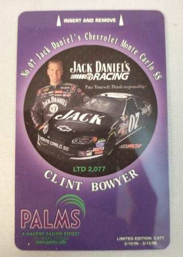 Clint Bowyer NASCAR Palms Casino Limited Edition Hotel Room Card Key - Picture 1 of 3
