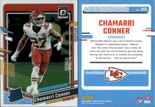 Chamarri Conner  Rookie Lot of 8  Football Cards Kansas City Chiefs NFL-F692