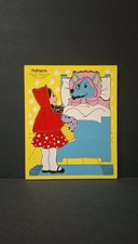 RARER Vtg Playskool LITTLE RED RIDING HOOD 185-23 Wooden Tray Puzzle 13 Pcs