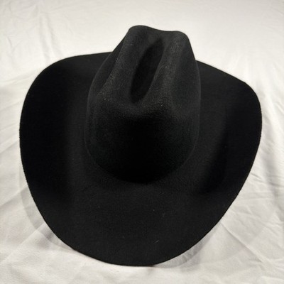 Cavenders 3X Rancj Collection Black Premium Wool Felt Cowboy Hat Size 7 1/8