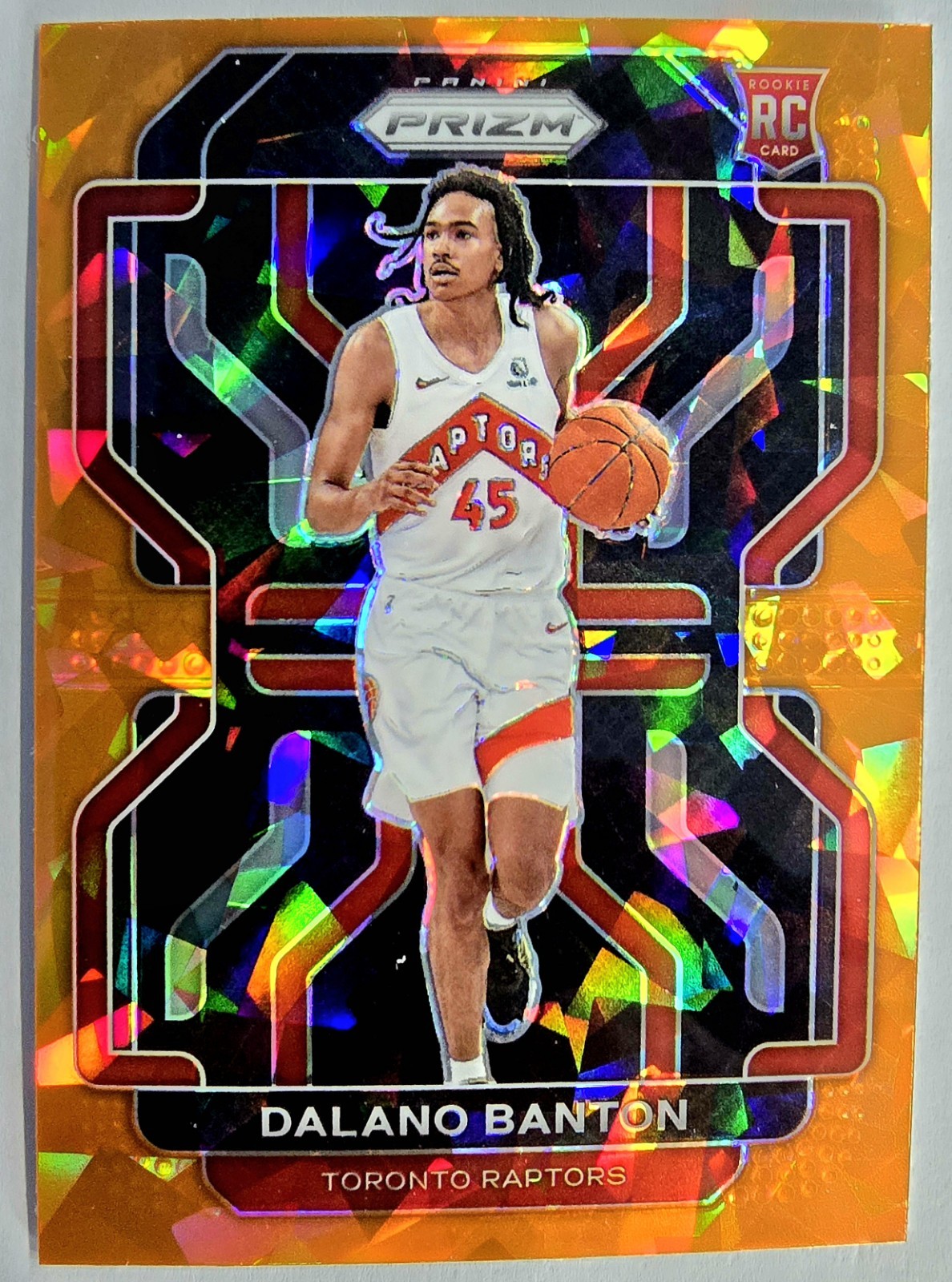 2021-22 Panini Prizm DALANO BANTON Orange Cracked Ice RC #328 Raptors 🟡🧊
