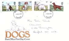 CMI) 1979. UNITED KINGDOM. VARIOUS BRITISH DOG BREEDS. ENVELOPE SENT TO USA. XF