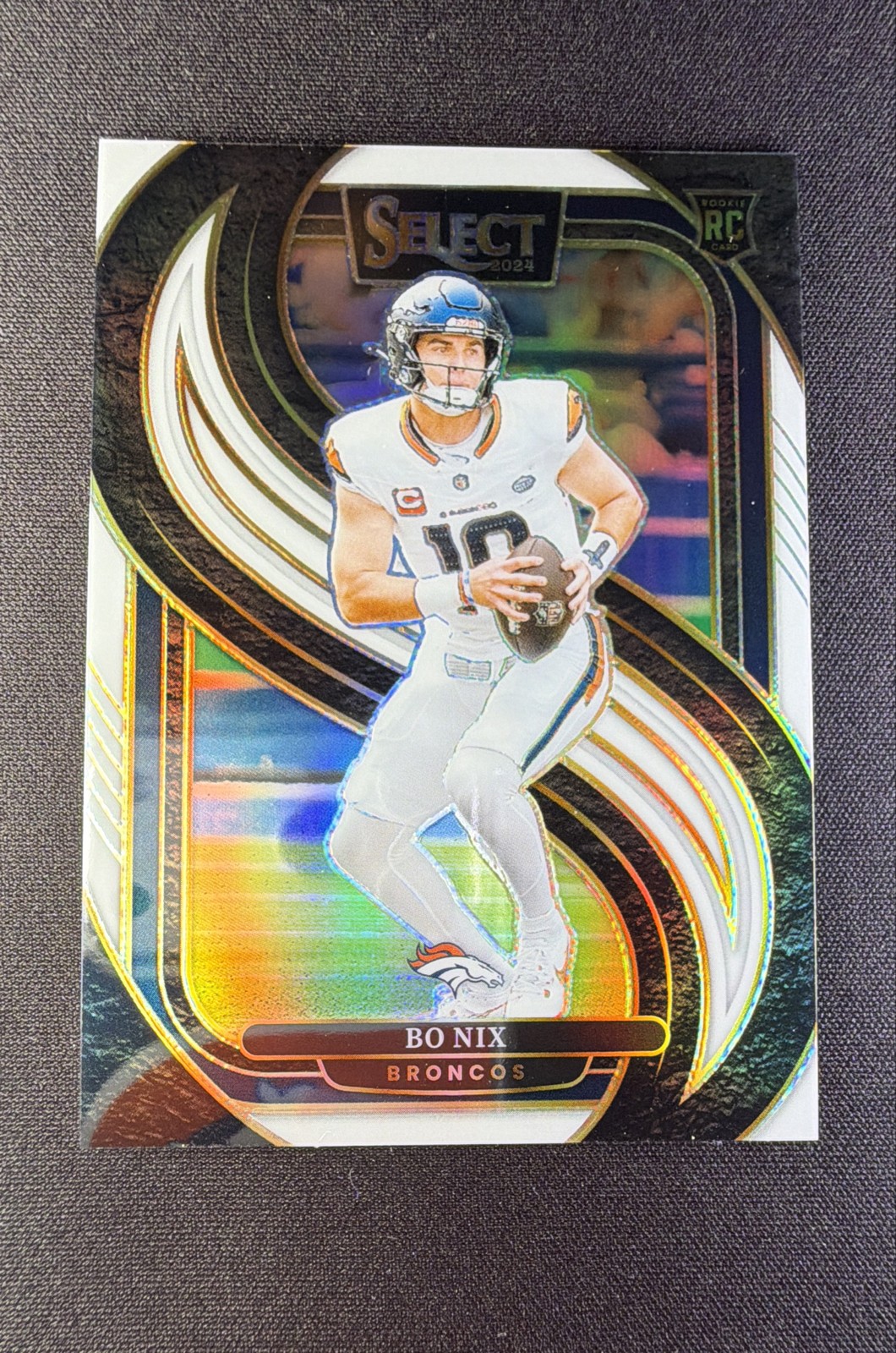 2024 Panini Select - Premier Level Bo Nix #117 White Prizm 33 /35 (RC) BRONCOS