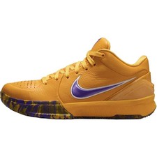Nike Zoom Kobe 4 Basketball Shoes Yellow Purple Kids' IQ4109-700