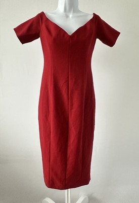 5 a7 Cinq A Sept Crimson Red Birch Dress, Sz 4 - Sexy Chic Bodycon (b1)