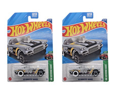 2025 Hot Wheels '62 Chevrolet Corvette Gasser #182 Gray- Set of 2
