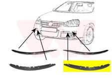 VAN WEZEL BLENDE STOßSTANGE TEILGRUNDIERT VORNE LINKS passend für VW GOLF JETTA