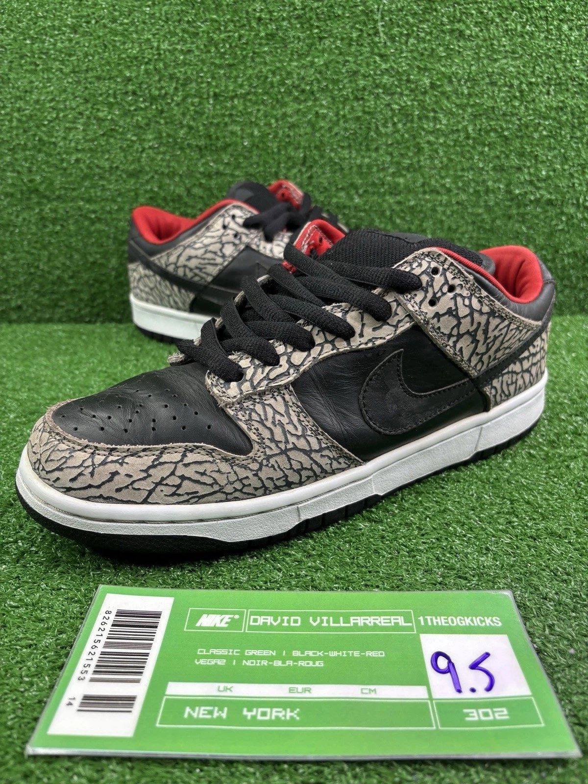 Nike SB Dunk Low Supreme Noir Ciment (2002) 304292 001   Taille 9,5