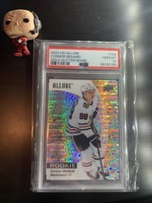 2023-24 Upper Deck Allure Connor Bedard Rookie 102 Gold Glitter Bomb /199 PSA 10