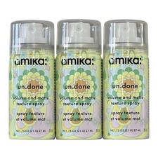 AMIKA UNDONE VOLUME AND MATTE TEXTURE SPRAY .75OZ/27ML TRAVEL SIZE LOT OF 3X