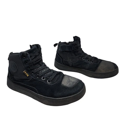 RideIron 9.5 Street Height Increasing Motorcycle Riding Shoes Men Black Zip Moto - product listing photo