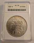 1889-P Morgan Silver Dollar ANACS Old Holder AU-58