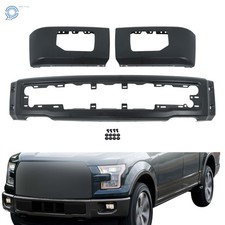 Front Bumper Face Bar W/ Fog Light Hole For Ford F150 2015-2017 Black Split-Type