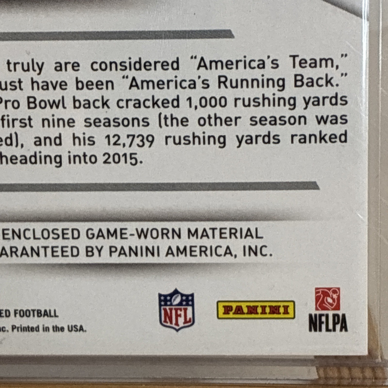 Tony Dorsett 2015 Certified Fabric of the Game Jersey card 32/99 Cowboys HOF view 8