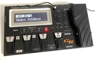 Roland GR-55 Guitar Synthesizer Black Multi Effects Pedal Used s1324M