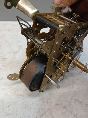 2 VINTAGE BRASS WIND UP CLOCK MOVEMENT NHT CROWN FAN JAPAN UNTESTED / Unbranded - Picture 14 of 16