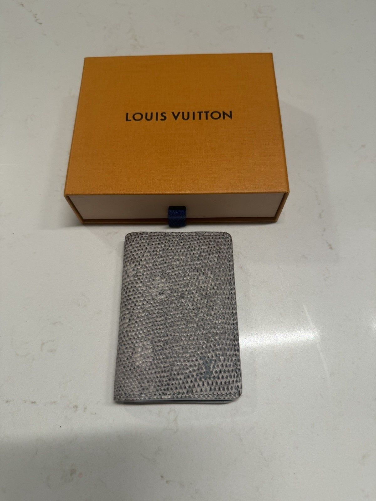 Louis Vuitton - Lizard Pocket Organizer Grey Whit… - image 2