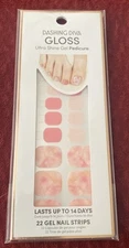 Dashing Diva Gloss Ultra Shine Gel Pedicure 22 Nail Srips GSP60 Sorbet Sunrise