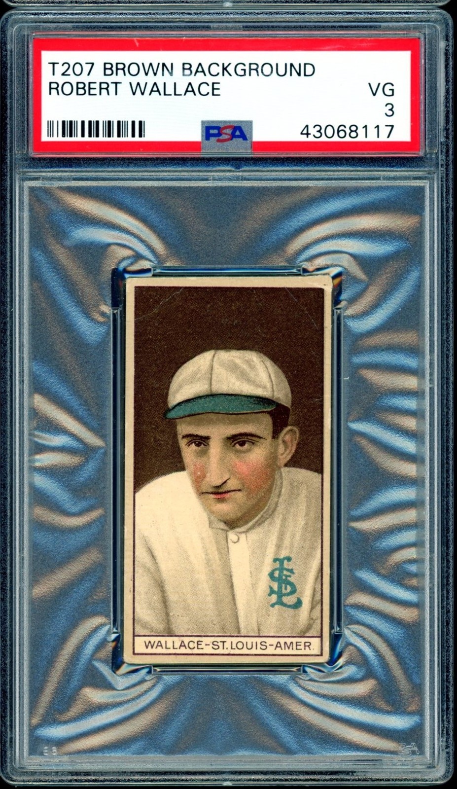 1912 T207 Brown Background Baseball Bobby Wallace PSA 3