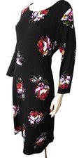NWT Joules Size 14 Black Peony Print Dress Dr...