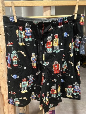 Vintage Nick & Nora Men's Sleep Shorts The Robots Size M NWT