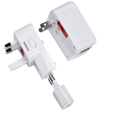 Travel Plug Adapter with 2 USB A,Universal All in One Worldwide Travel Adapte...