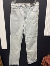 Express Women  s Size 10R 90  s Slim Super High Rise Light Blue Jeans