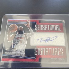 2024-25 Panini Prizm Black Sensational Signatures Tim Hardaway Jr Red Prizm /99