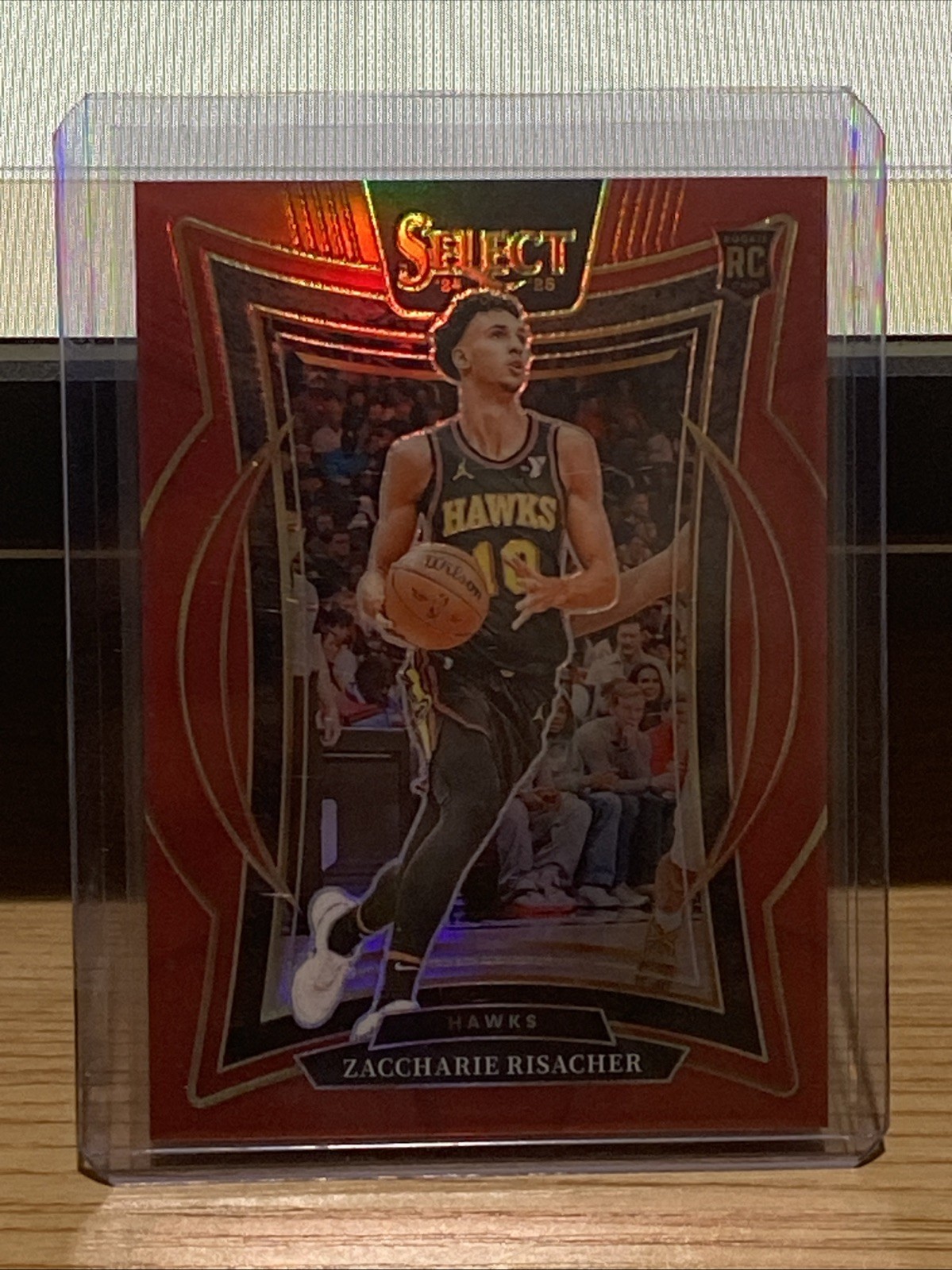 2024-25 Select Zaccharie Risacher Concourse RC Red Prizm #/199 Hawks