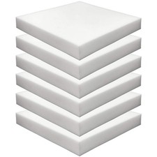 6-Pack 1" x 18" x 18" High Density Upholstery Foam, Chair Cushion Square Foam...