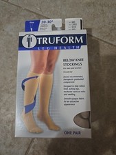 Truform 8865 Compression Stockings Below Knee Closed Toe 20-30 mmHg Beige Large