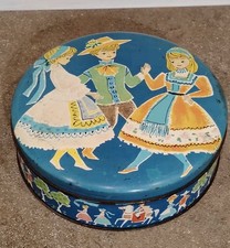 Scatola Di Latta Ragazzi Vintage UNICA TORINO  LITOGRAFATA TIN BOX 