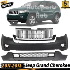 New Front Bumper Cover & Grille Assembly Kit For 2011-2013 Jeep Grand Cherokee
