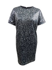 MICHAEL Michael Kors Women's Plus Sequined Mini Dress (2X, Malachitegry)