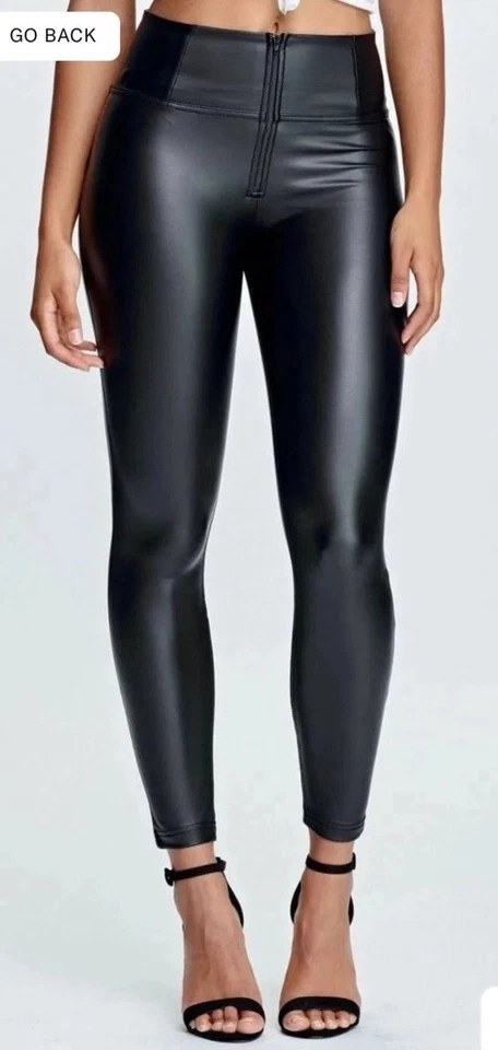 Pantalones Freddy WR.UP Wrup negros de tiro alto con cremallera frontal 7/8-6 medianos nuevos con etiquetas Foto 2 de 4