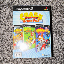 Crash bandicoot action pack (PlayStation 2 2007) 3 game set with disc