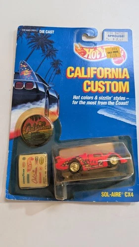 Vintage 1989 Hot Wheels California Custom #2105 Pink Sol-Aire CX4