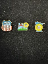 Vintage Union Pacific Lapel Pins - Set of 3