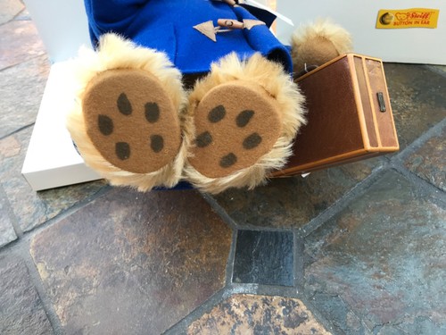 Steiff Paddington Bear Beige 32cm PB suitcase & sanwich Box with Tags - Picture 5 of 9