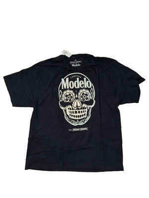 Mister Cartoon Modelo Especial 3XL Black T-Shirt NWT Sugar Skull 3XL RARE Beer