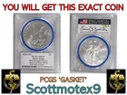 2024-W First Day Issue Silver Eagle MS70 PCGS Damstra Mint Designer Series BLUE