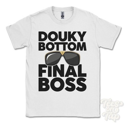 T-SHIRT DOUKY BOTTOM FINAL BOSS lustig Weihnachtsgeschenk Gargrave North Yorkshire