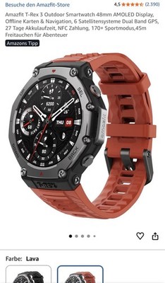 Amazfit T-REX3 TRex3 top zustand keine kratzer zus. Armbänder smartwatch gps nfc