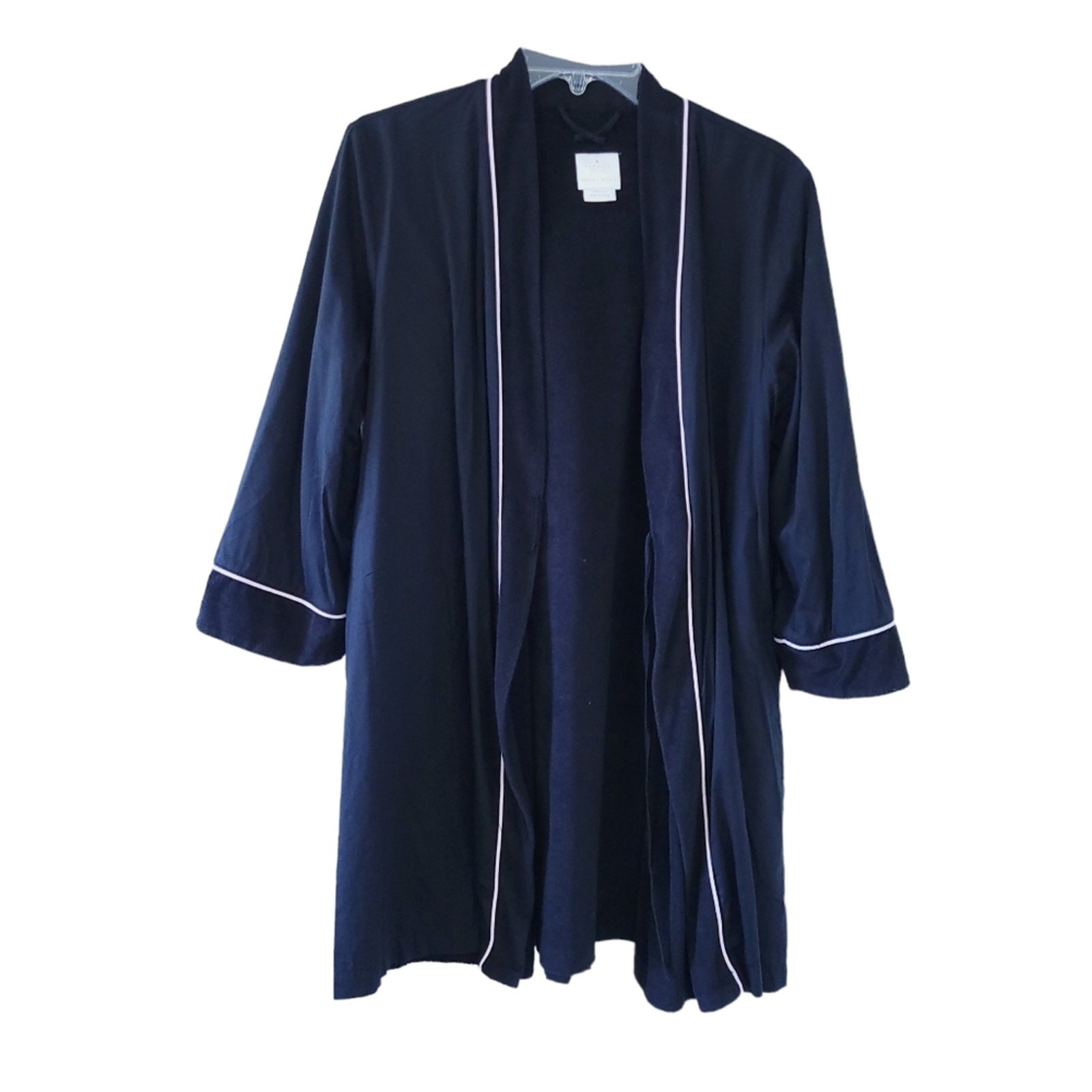 Kate Spade Robe Night Owl Xsmall Small Black Pink Shortie Robe, No Tie thumbnail 3